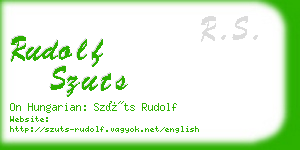 rudolf szuts business card