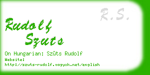 rudolf szuts business card